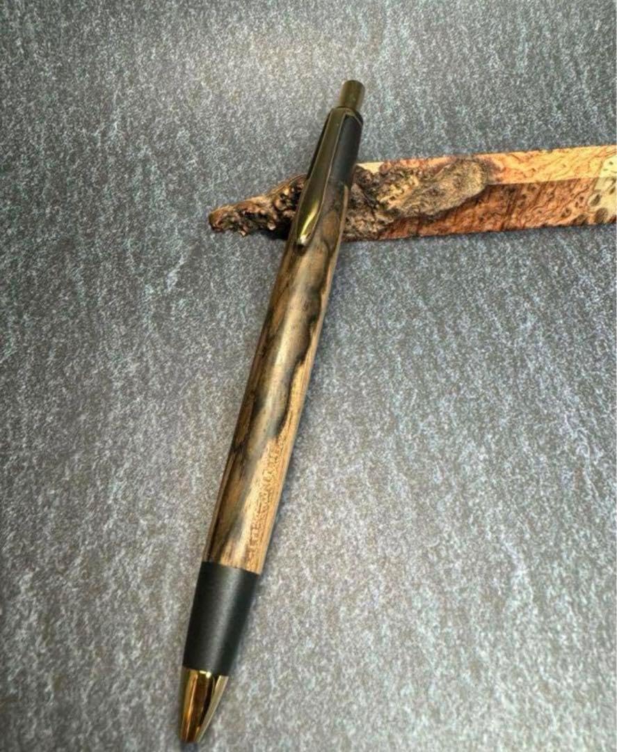 275ペン工房翌檜 極上 黒柿 孔雀杢 木軸シャーペン 木軸ボールペン 黒柿(